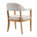 Christopher Knight Home Hoseok Modern Rubberwood Upholstered Dining Chairs with Armrests (Set of 2)