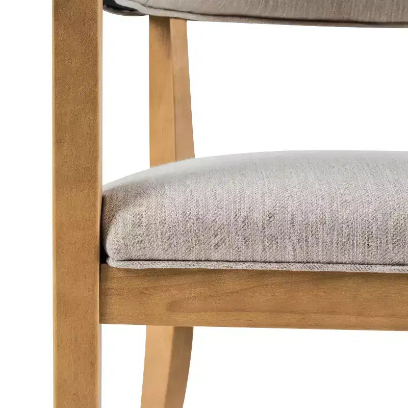 Christopher Knight Home Hoseok Modern Rubberwood Upholstered Dining Chairs with Armrests (Set of 2)