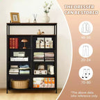 MAYEERTY 45.9-Inch 8-Drawer Fabric Dresser, Tall Storage Cabinet with Open Shelf for Bedroom Closet