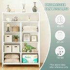 MAYEERTY 45.9-Inch 8-Drawer Fabric Dresser, Tall Storage Cabinet with Open Shelf for Bedroom Closet