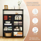 MAYEERTY 45.9-Inch 8-Drawer Fabric Dresser, Tall Storage Cabinet with Open Shelf for Bedroom Closet