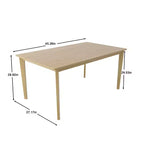 MAYEERTY Original Wood Color Rectangular Dining Table, Scandinavian Simple Multi-Function Table for Home Office