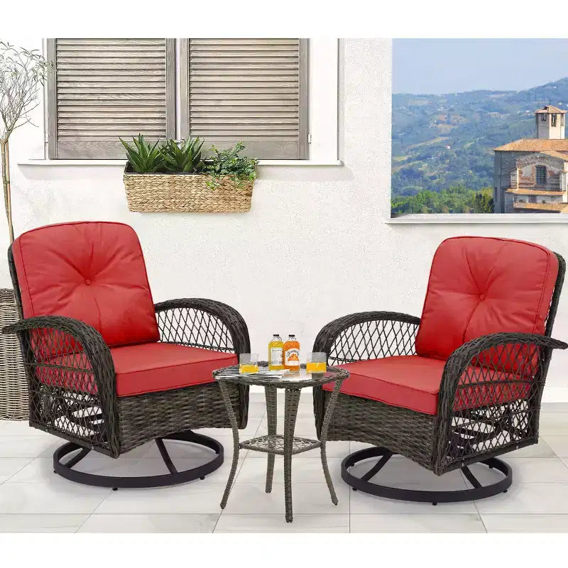 EROMMY 2 - Person Patio Conversation Sets with Cushions