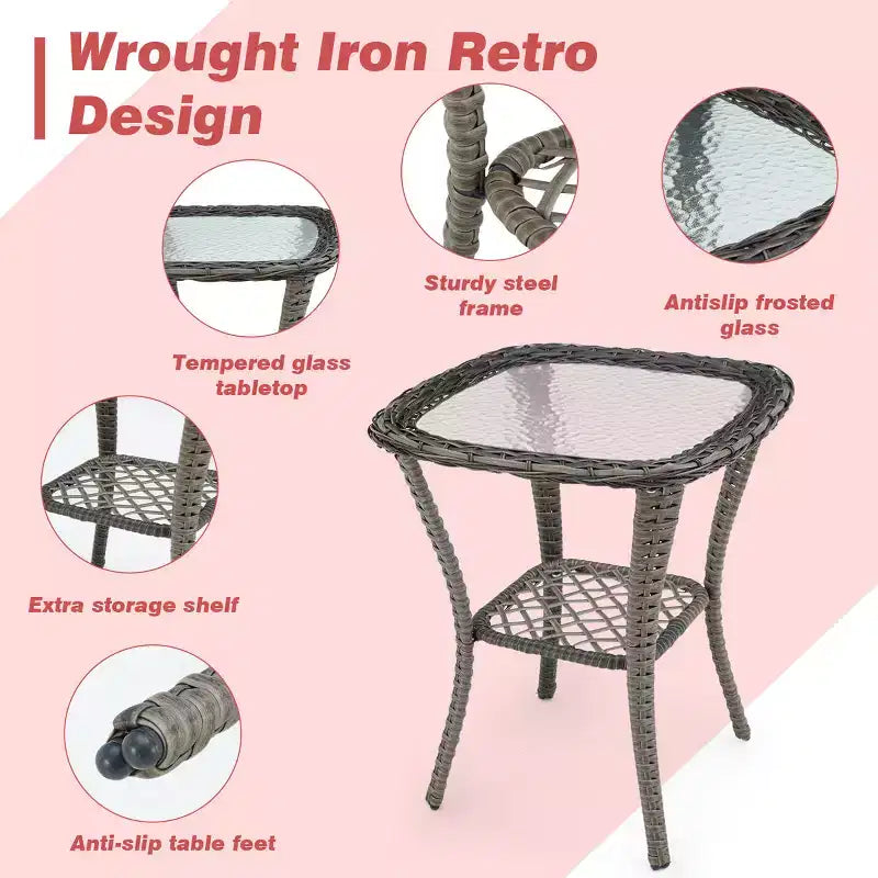 EROMMY 2 - Person Patio Conversation Sets with Cushions