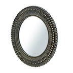 GDFStudio Aurelia Wood Sculpted Round Wall Accent Mirror