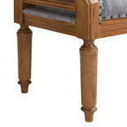 Upholstered Bed Bench Classic Button-Tufted Ottoman Mid-Century Entryway Shoe Bench Padded Vanity Stool Footstool with Rolled Arms - ModernLuxe