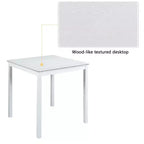 MAYEERTY Wooden Square Counter Height Dining Table, White Kitchen Table for Small Space for 4