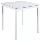 MAYEERTY Wooden Square Counter Height Dining Table, White Kitchen Table for Small Space for 4