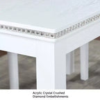 MAYEERTY Wooden Square Counter Height Dining Table, White Kitchen Table for Small Space for 4