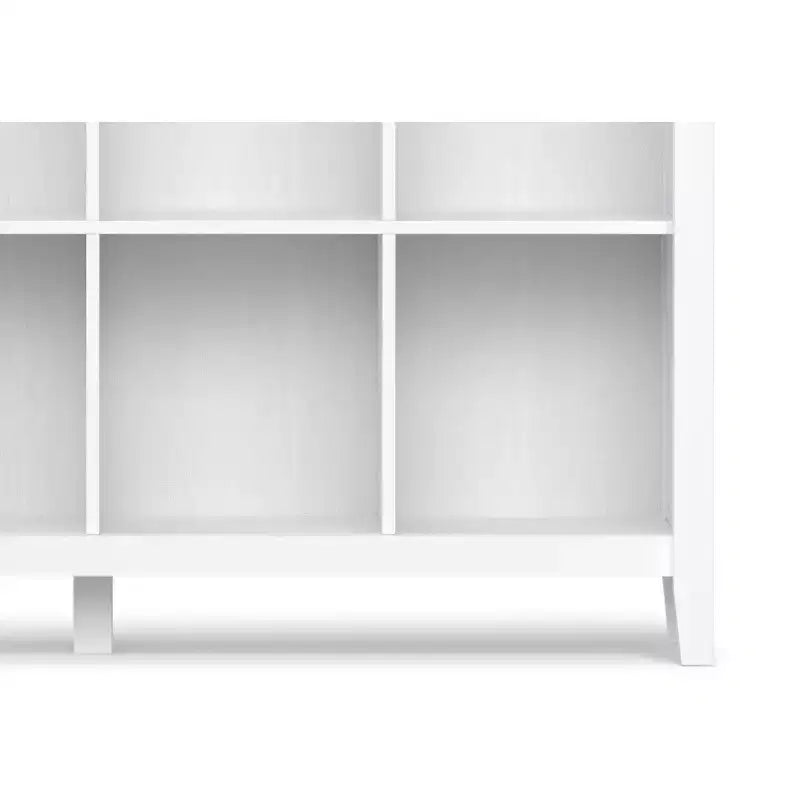 Stratford SOLID WOOD 48 inch x 57 inch Transitional 12 Cube Storage in White