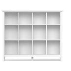 Stratford SOLID WOOD 48 inch x 57 inch Transitional 12 Cube Storage in White