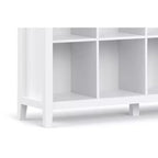 Stratford SOLID WOOD 48 inch x 57 inch Transitional 12 Cube Storage in White