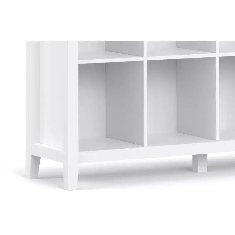 Stratford SOLID WOOD 48 inch x 57 inch Transitional 12 Cube Storage in White