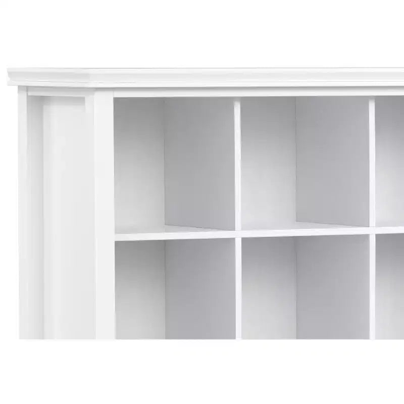 Stratford SOLID WOOD 48 inch x 57 inch Transitional 12 Cube Storage in White