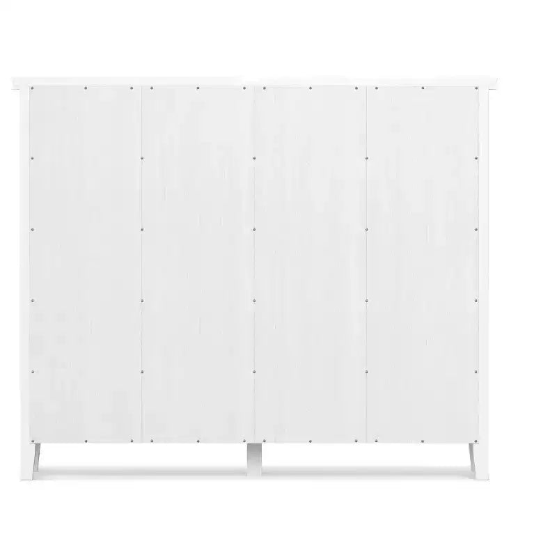 Stratford SOLID WOOD 48 inch x 57 inch Transitional 12 Cube Storage in White