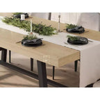 Acekool Industrial Dining Table, Rectangular Kitchen & Dining Room Table for 4-6, Rustic Wood and Metal Design