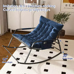 Rocking Chair with Storage, Cushions & ArmrestsAll-Season Ergonomic Lounge Chair, Breathable Comfort for Bedroom, Living Room, Patio, Garden