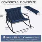 Rocking Chair with Storage, Cushions & ArmrestsAll-Season Ergonomic Lounge Chair, Breathable Comfort for Bedroom, Living Room, Patio, Garden