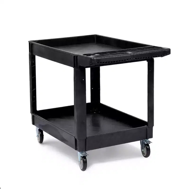 COZONY 45x25 2-Tier Utility Cart w/ Wheels, 550LBS Capacity, Rolling Cart w/ Lipped Shelves