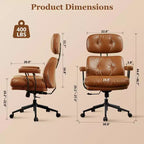 HOMLUX High Back Executive Office Chair Recline Function Ergonomic Desk Chair with Comfy Lumbar & Neck Support