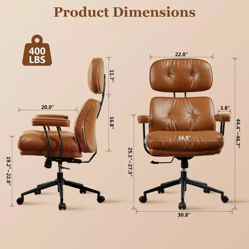 HOMLUX High Back Executive Office Chair Recline Function Ergonomic Desk Chair with Comfy Lumbar & Neck Support