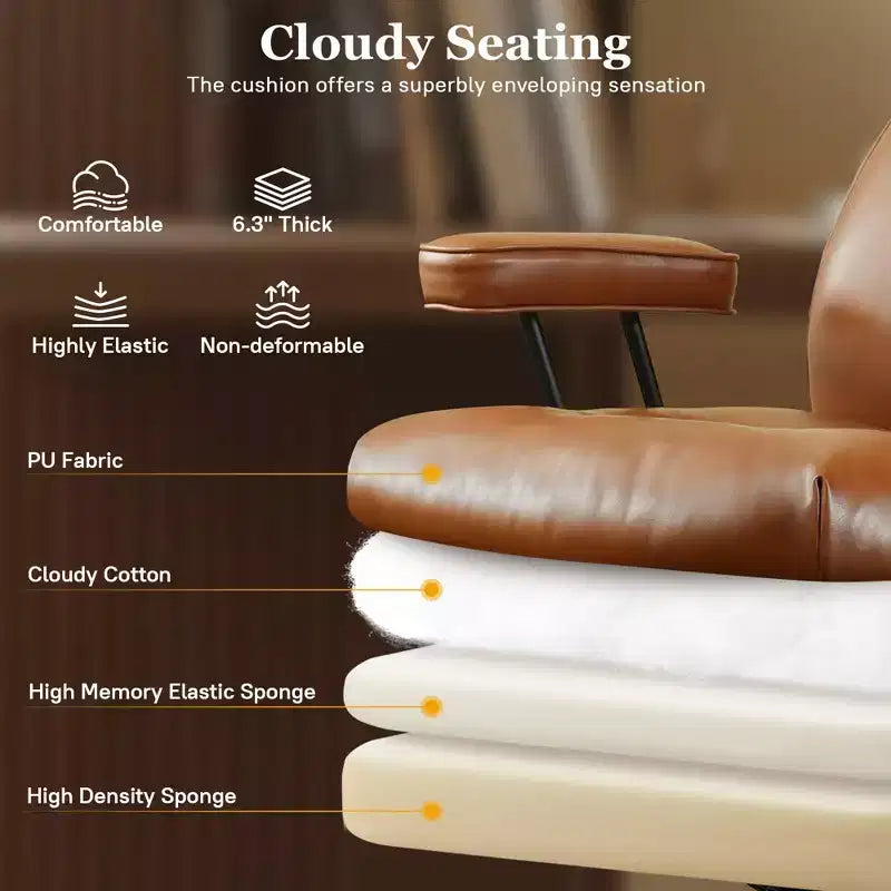 HOMLUX High Back Executive Office Chair Recline Function Ergonomic Desk Chair with Comfy Lumbar & Neck Support