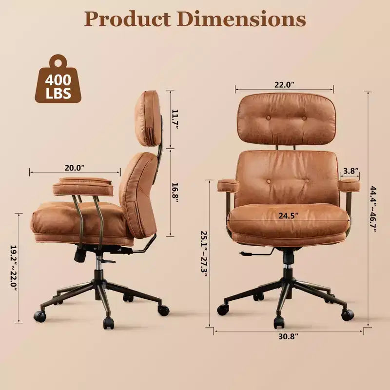 HOMLUX High Back Executive Office Chair Recline Function Ergonomic Desk Chair with Comfy Lumbar & Neck Support