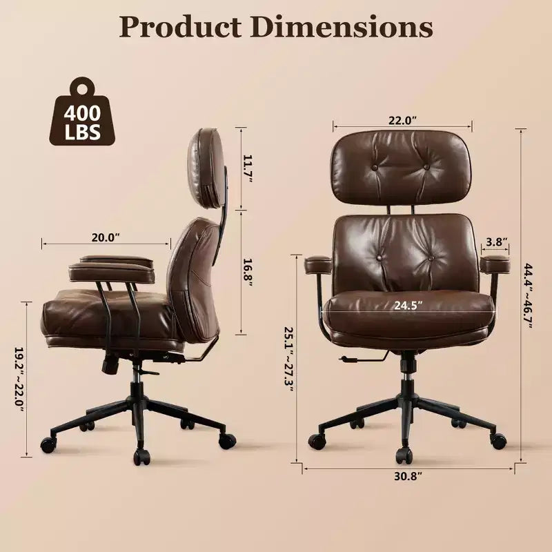HOMLUX High Back Executive Office Chair Recline Function Ergonomic Desk Chair with Comfy Lumbar & Neck Support