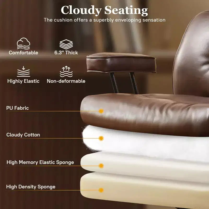 HOMLUX High Back Executive Office Chair Recline Function Ergonomic Desk Chair with Comfy Lumbar & Neck Support