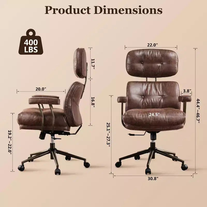 HOMLUX High Back Executive Office Chair Recline Function Ergonomic Desk Chair with Comfy Lumbar & Neck Support