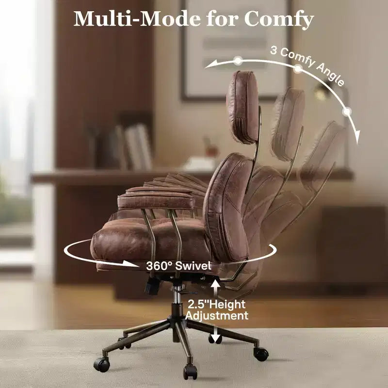 HOMLUX High Back Executive Office Chair Recline Function Ergonomic Desk Chair with Comfy Lumbar & Neck Support