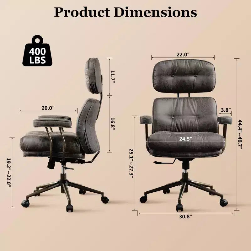 HOMLUX High Back Executive Office Chair Recline Function Ergonomic Desk Chair with Comfy Lumbar & Neck Support