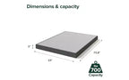 Zinus 5 Inch Full WonderBox(TM) Smart Box Spring, Quick Assembly Mattress Foundation, Durable Metal Frame, Grey