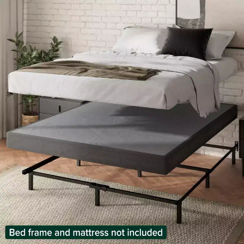 Zinus 5 Inch Full WonderBox(TM) Smart Box Spring, Quick Assembly Mattress Foundation, Durable Metal Frame, Grey