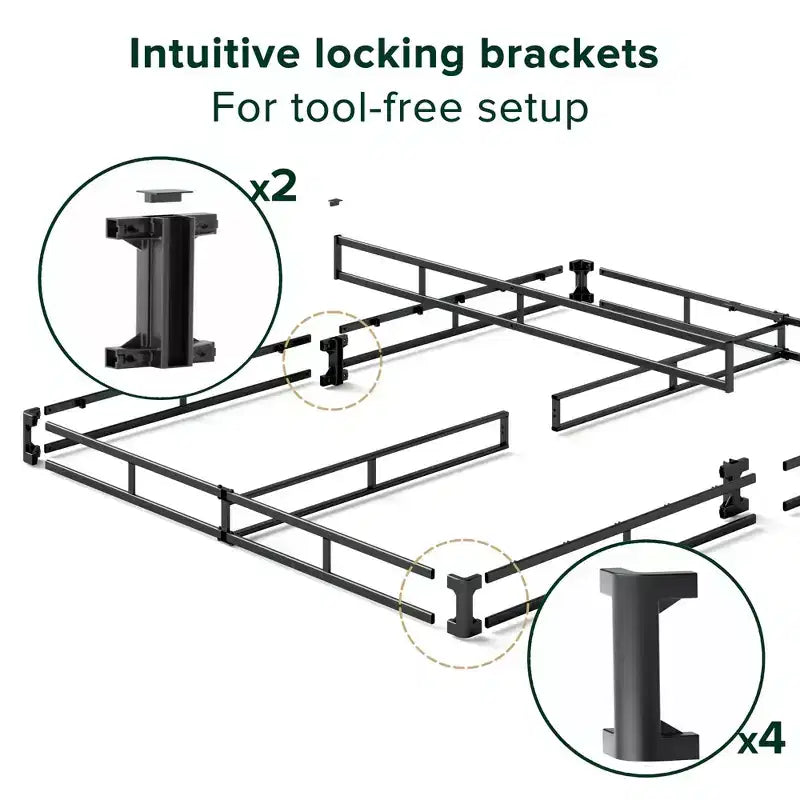 Zinus 5 Inch Full WonderBox(TM) Smart Box Spring, Quick Assembly Mattress Foundation, Durable Metal Frame, Grey