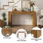 MAYEERTY 63-Inch Wood Console Table, Farmhouse Entryway Sofa Table