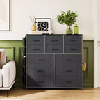 Dresser for Bedroom with 12 Drawer, Dressers & Chests of Drawers for Hallway, Entryway, Storage Organizer Unit with Fabric, Sturdy Metal Frame
