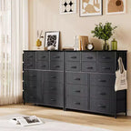 Dresser for Bedroom with 12 Drawer, Dressers & Chests of Drawers for Hallway, Entryway, Storage Organizer Unit with Fabric, Sturdy Metal Frame