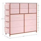 Dresser for Bedroom with 12 Drawer, Dressers & Chests of Drawers for Hallway, Entryway, Storage Organizer Unit with Fabric, Sturdy Metal Frame