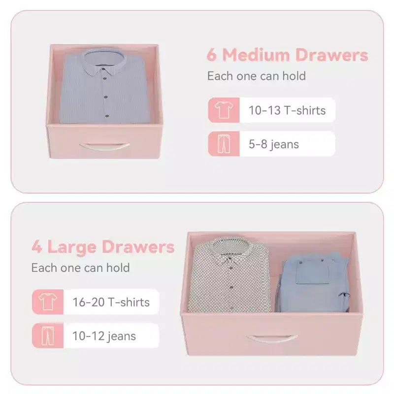 Dresser for Bedroom with 12 Drawer, Dressers & Chests of Drawers for Hallway, Entryway, Storage Organizer Unit with Fabric, Sturdy Metal Frame