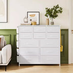 Dresser for Bedroom with 12 Drawer, Dressers & Chests of Drawers for Hallway, Entryway, Storage Organizer Unit with Fabric, Sturdy Metal Frame
