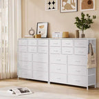 Dresser for Bedroom with 12 Drawer, Dressers & Chests of Drawers for Hallway, Entryway, Storage Organizer Unit with Fabric, Sturdy Metal Frame