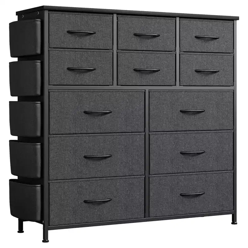 Dresser for Bedroom with 12 Drawer, Dressers & Chests of Drawers for Hallway, Entryway, Storage Organizer Unit with Fabric, Sturdy Metal Frame