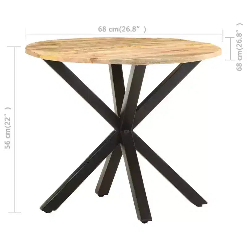 vidaXL Side Table Round End Sofa Table Living Room Coffee Table Solid Wood