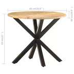 vidaXL Side Table Round End Sofa Table Living Room Coffee Table Solid Wood