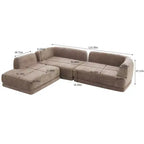 Christopher Knight Home Doyoung Modern 115 3-Piece L-Shaped Sectional Sofa