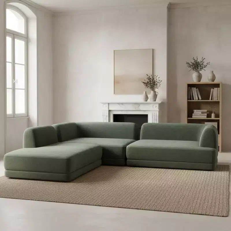 Christopher Knight Home Doyoung Modern 115 3-Piece L-Shaped Sectional Sofa