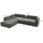 Christopher Knight Home Doyoung Modern 115 3-Piece L-Shaped Sectional Sofa