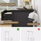 Fluted 3 Drawer Dresser, with Vertical Texture Wood Dresser for Bedroom, Living Room, Entryway,Nightstand with Storage Drawers