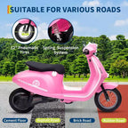 Acekool 24V Kids Electric Moped Scooter, 2 Wheel Ride On Motorcycle with Seat, 350W Drive up to 14 MPH for Ages 814